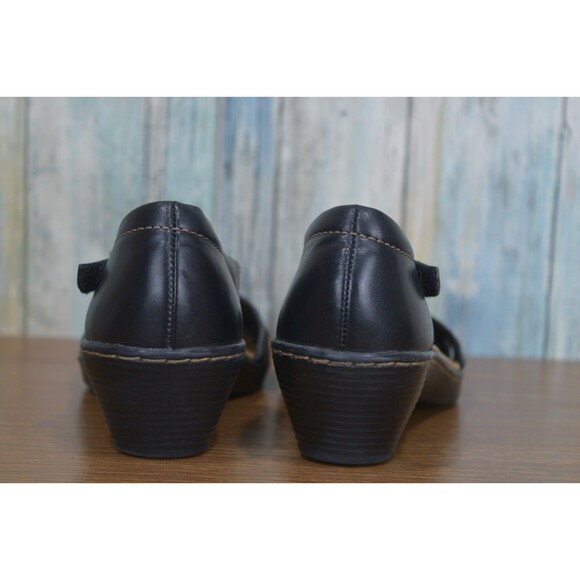 Clarks Wendy River Womens Sandals Size 7 M Black Leather Mary Jane Comfort Shoes - Picture 6 of 11
